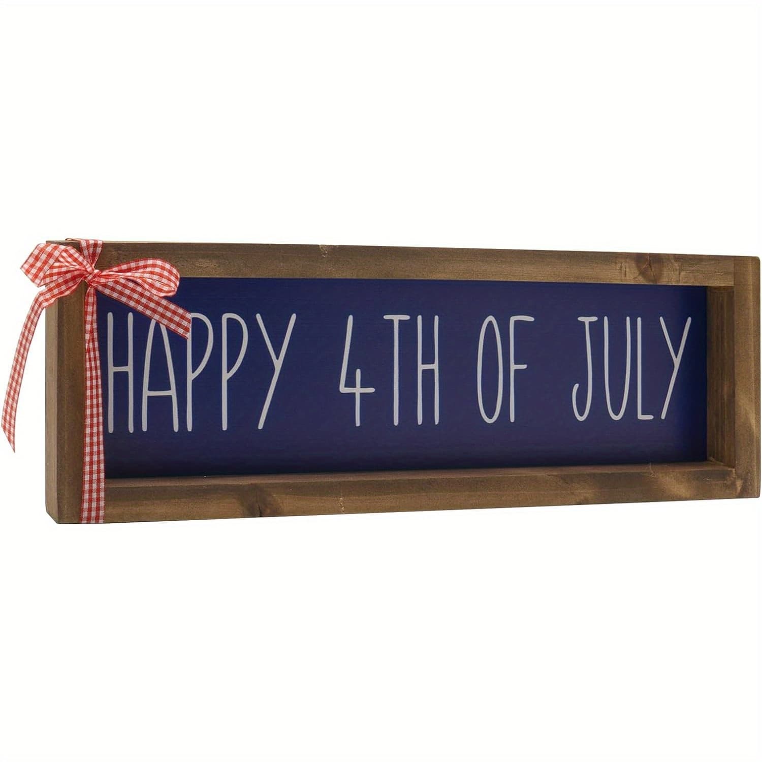 TEMU Happy Sign, Wooden Patriotic Memorial Day Decorations For Home Indoor Table Top Centerpieces Wall Shelf Office Mantel American Rustic Farmhouse Decor