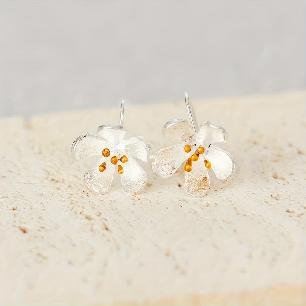 TEMU Exquisite Silvery Hook Earrings Retro Bohemian Style Alloy Jewelry For Women Holiday Ornaments