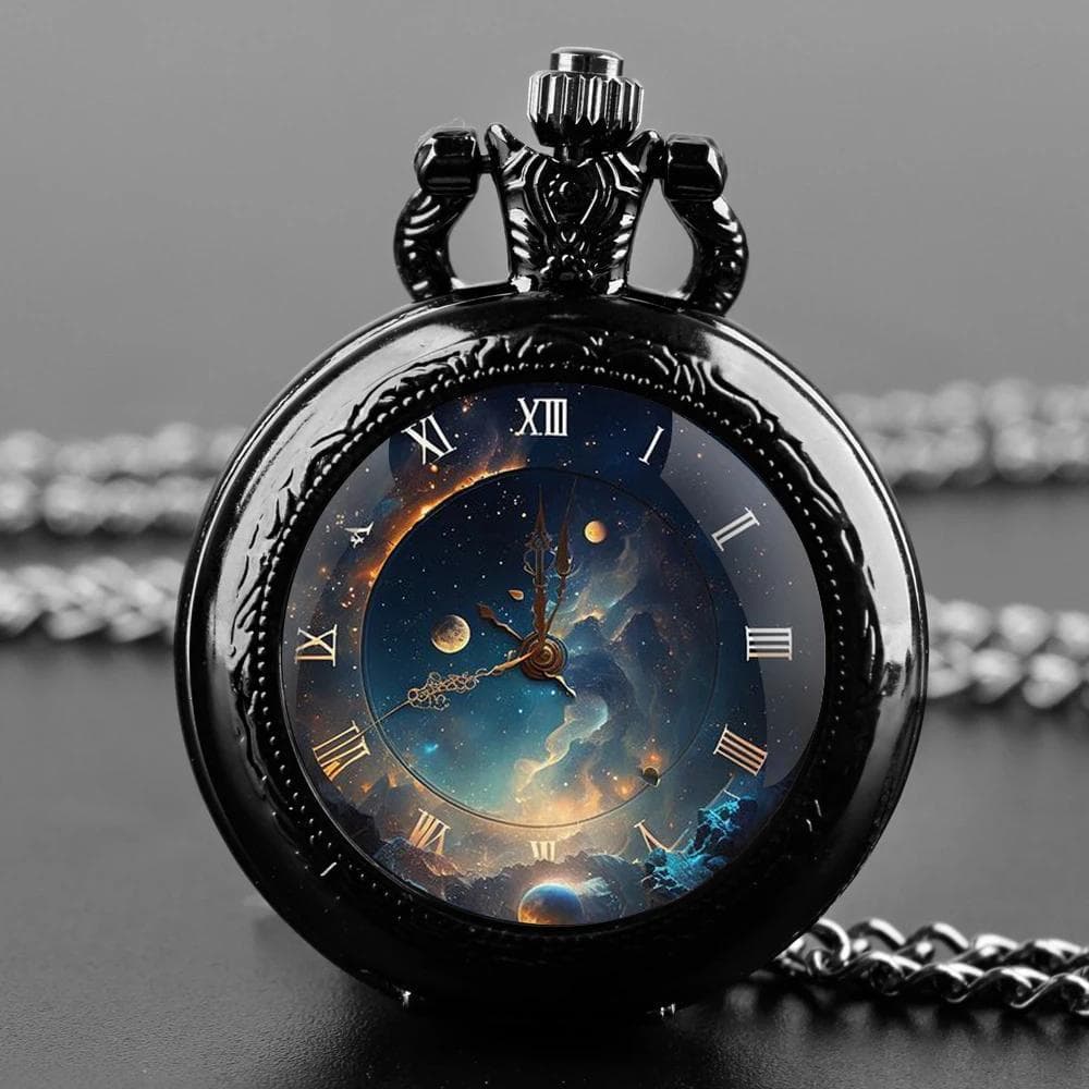TEMU Unique Steampunk Glass Dome Vintage Quartz Pocket Watch Men Women Pendant Necklace Chain Charm Clock Hours Watch Jewelry Gifts