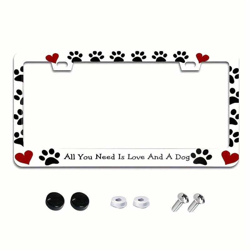 TEMU Durable Metal U.s. License Plate Frame - And , Weather-resistant, Universal Fit For Car