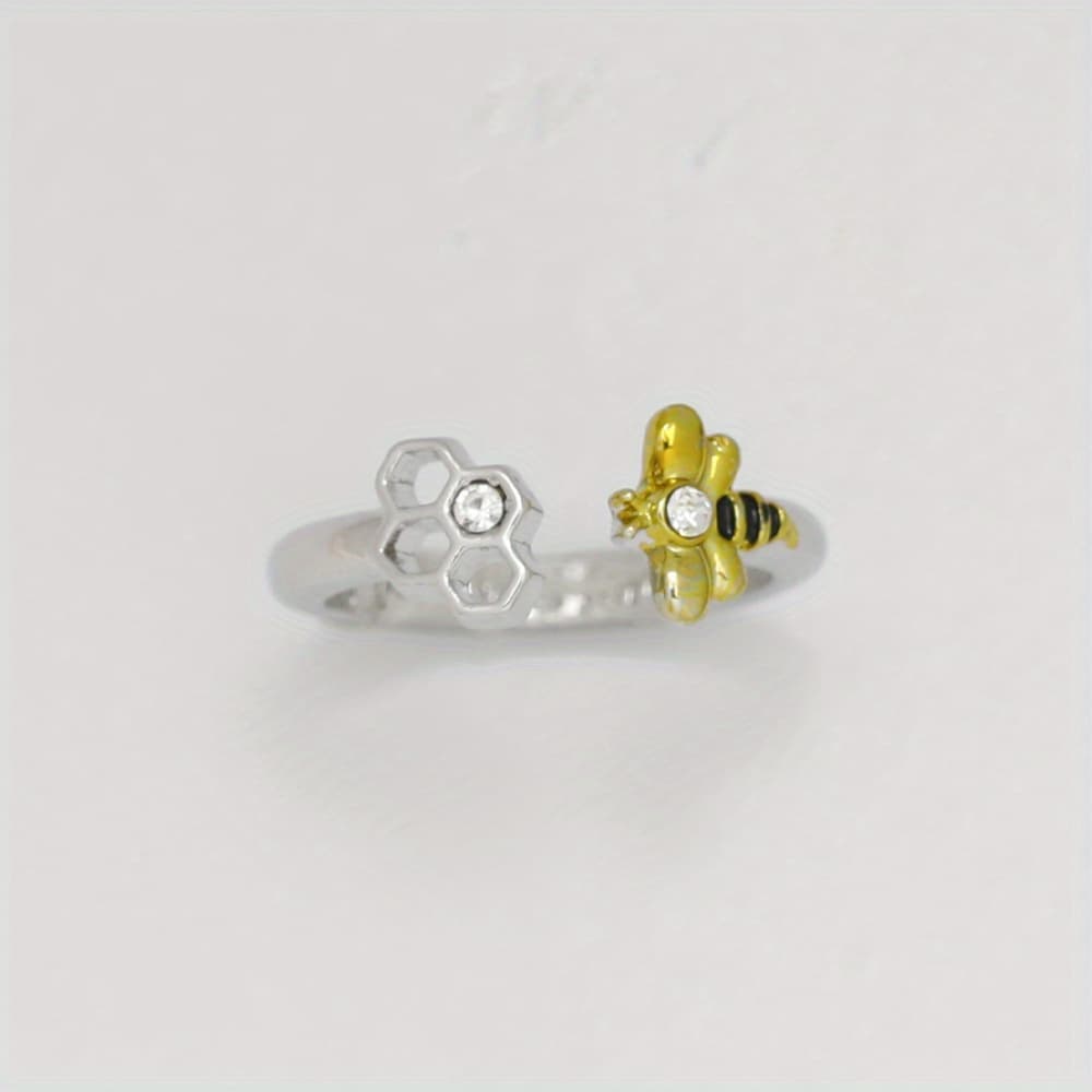 TEMU Cute And Honeycomb Ring For Ladies And Birthday Christmas Gift