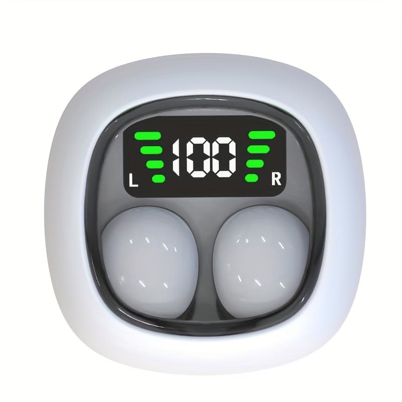 TEMU Ultra-small Wireless Earbuds In-ear Touch Control Mini Wireless Headset With Hifi Stereo Audio, Led Charging Case, Fitness Running Headphones Built-in Mic For Sport/work/travel/sleep