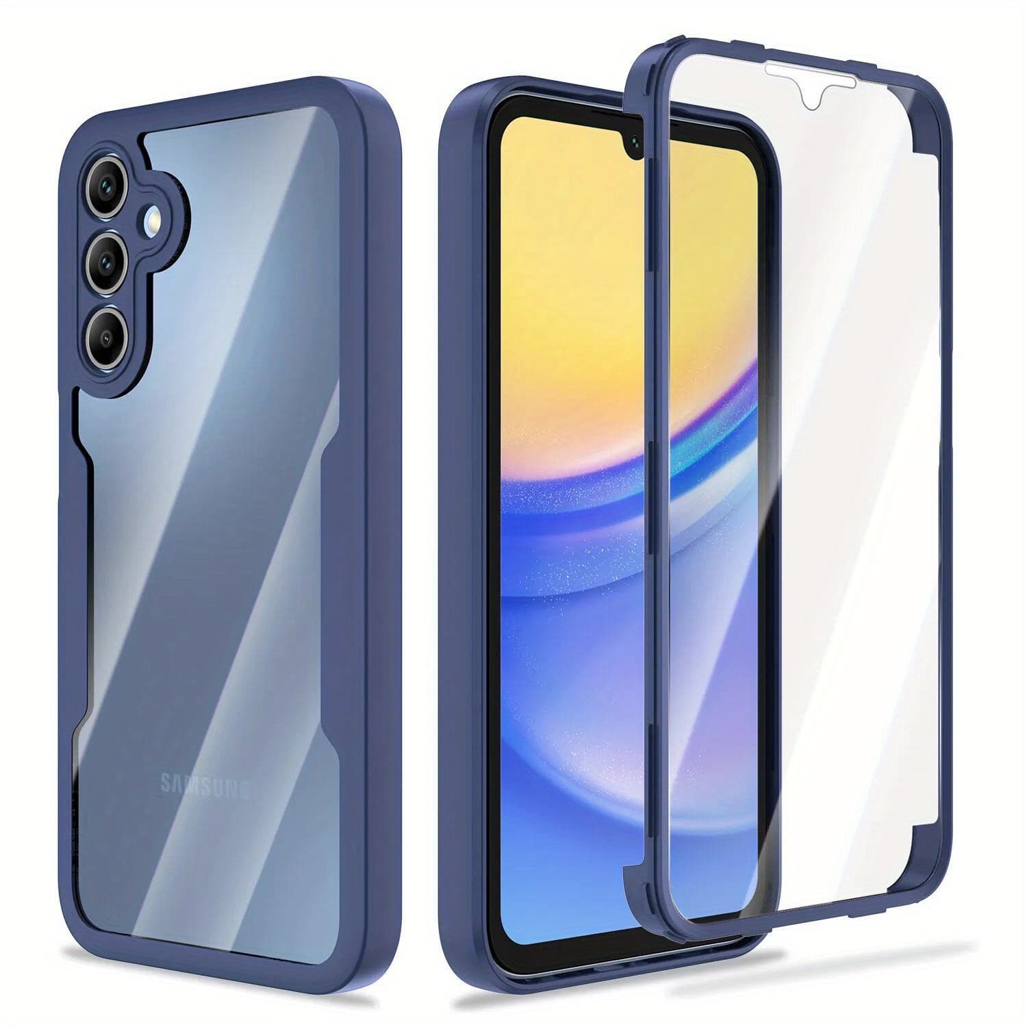 TEMU Phone Case: For For Galaxy A15 A16 A17 A36 A37 A56 A57 5g Only Full Case Shockproof Rugged Phone Cover Built-in Screen Protector