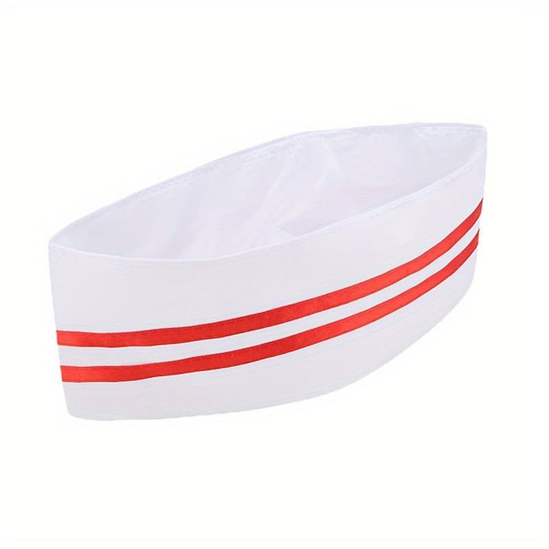 TEMU Lightweight Non-woven Chef Hat For Catering, Restaurants & Food Service - Adjustable Hook And Loop Closure, Hand Wash Only, Boat Hat, Factory Workshop, Canteen