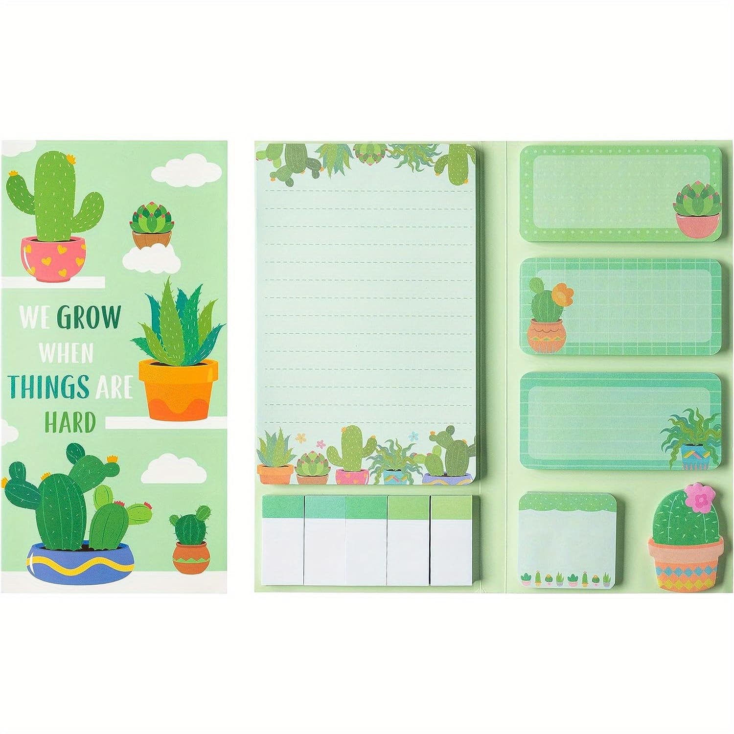 TEMU 1 Set Back To School Gift, Gift For Students, Back To School Prize, Self-adhesive Memo Pad, Cactus Sticky Notes, School Supplies