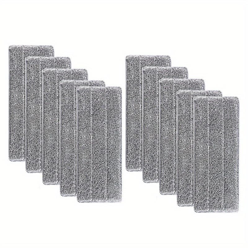 TEMU 10pcs Microfiber Spray Mop Pads - Reusable & Washable, Wet And Dry Cleaning - Fits Flat Mop Heads, Floor Cleaning Supplies | Textured Surface | Microfiber Material, Reusable Mop Pads