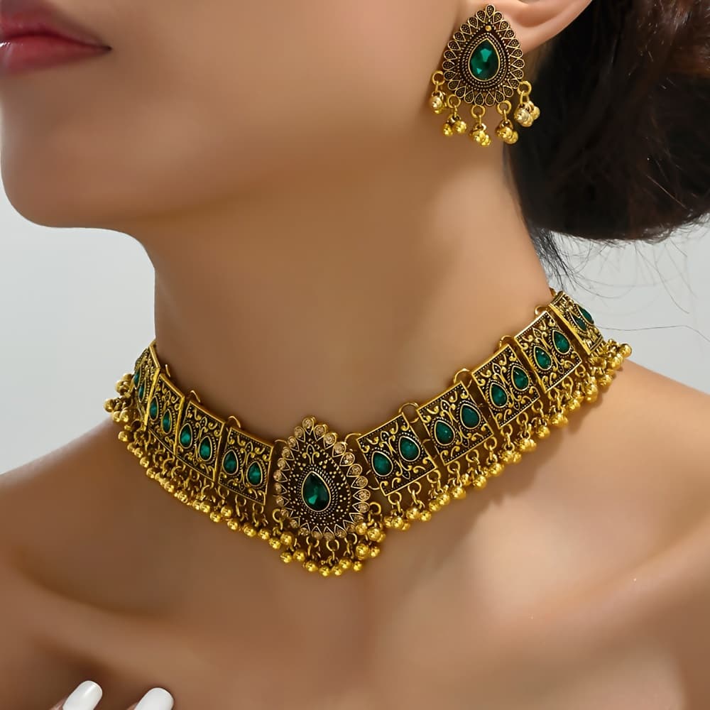 TEMU 3pcs Fashion And Exquisite Necklace And Earrings, Versatile Accessories For Birthdays, Anniversaries, And Graduation Christmas Gifts