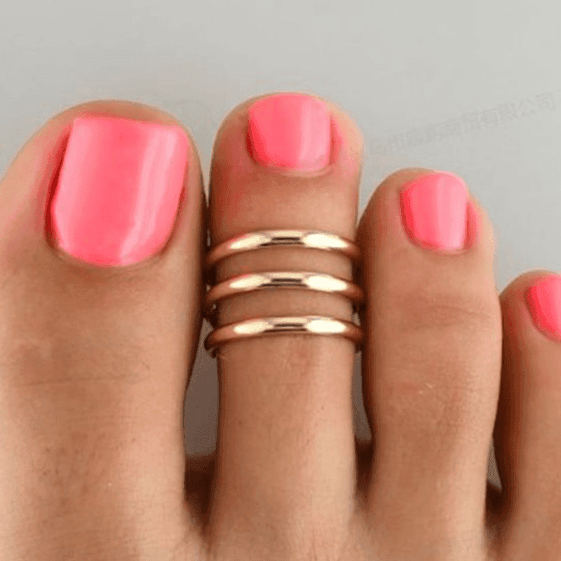 TEMU 1pc 3styles Lines Geometric Fashion Style Copper Multicolor Ankle Rings Womens Party Holiday Birthday Gift