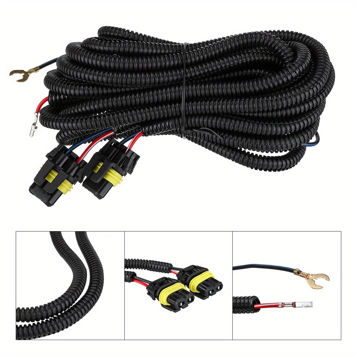 TEMU For For Silverado Fog Light Wiring Harness-kit 2003-2007 1500 2500 Hd Classic