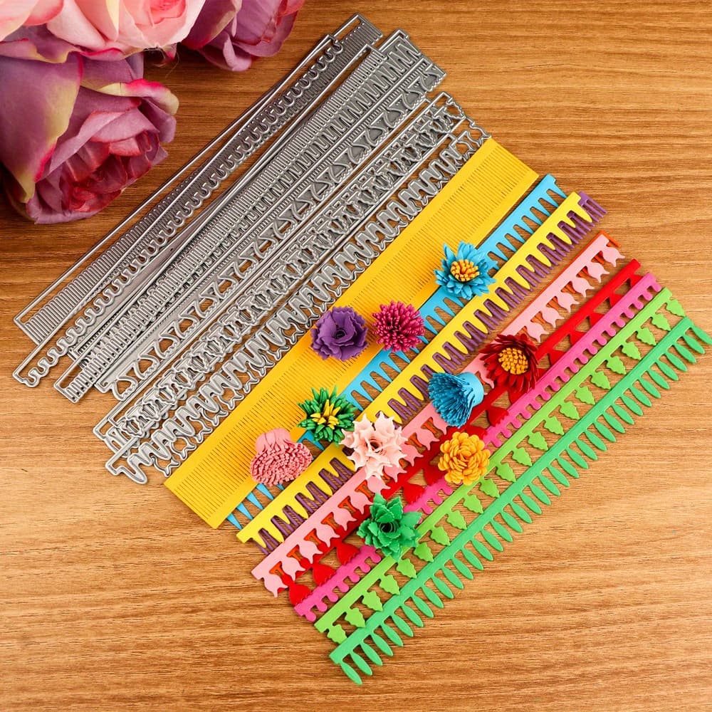 TEMU 10pcs 3d Spiral Flower And Flower Petal Bundle Metal Cutting Dies For Scrapbooking Paper Cards Embossed Photo Album Decorative Craft Cutting Mold Eid Mubarak