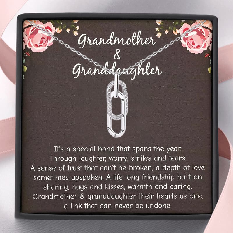 TEMU & Granddaughter Necklace, Family Gift Birthday Gifts Fashion Jewelry Necklace Christmas Gifts