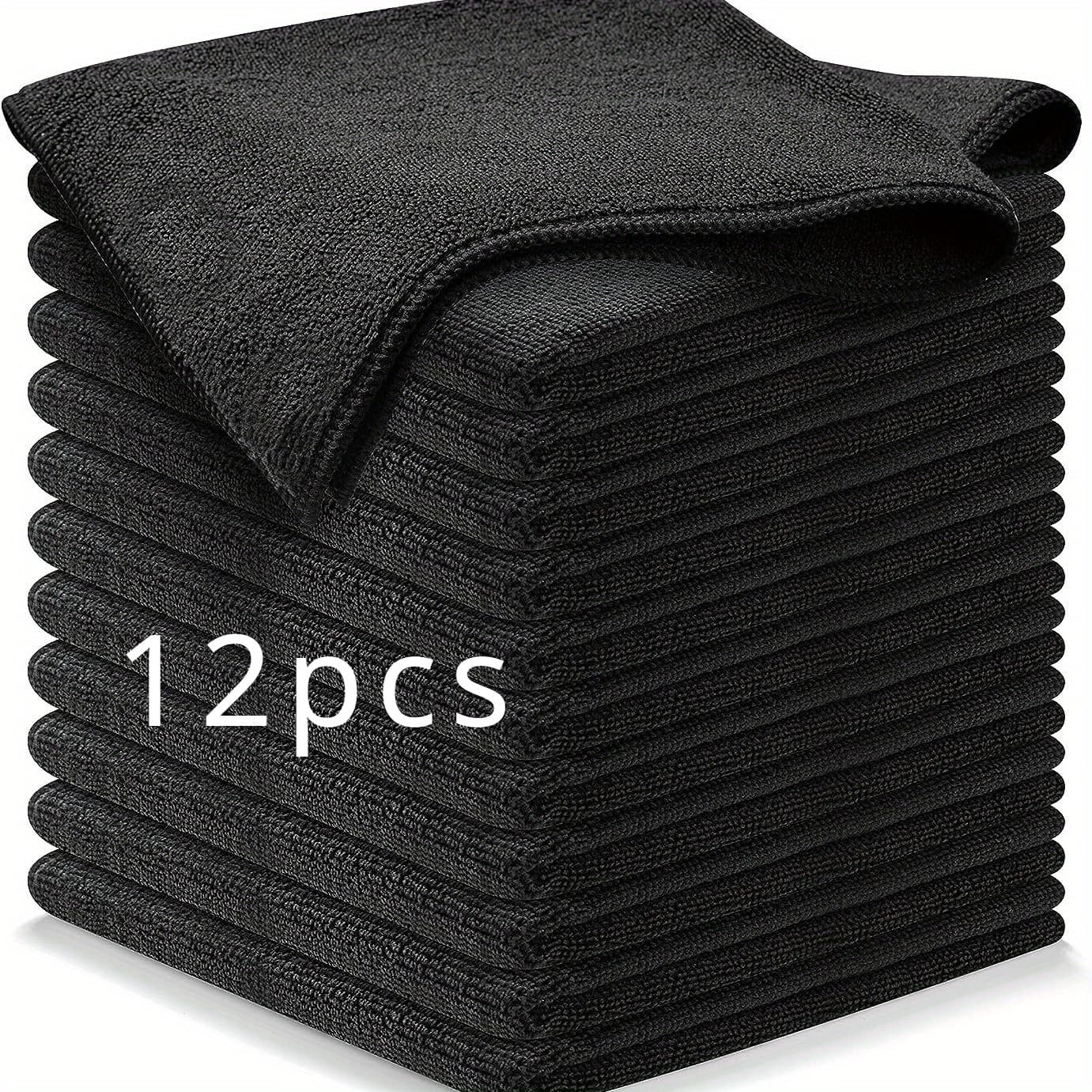 TEMU 12pcs Premium Microfiber Cleaning Cloths - Ultra-absorbent Towels For Dishwashing - Streak-free Kitchen Rags