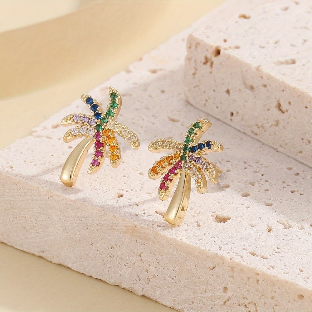 TEMU A Pair Of High-end Colorful Christmas Earrings For Women Christmas Gifts With Random Colors