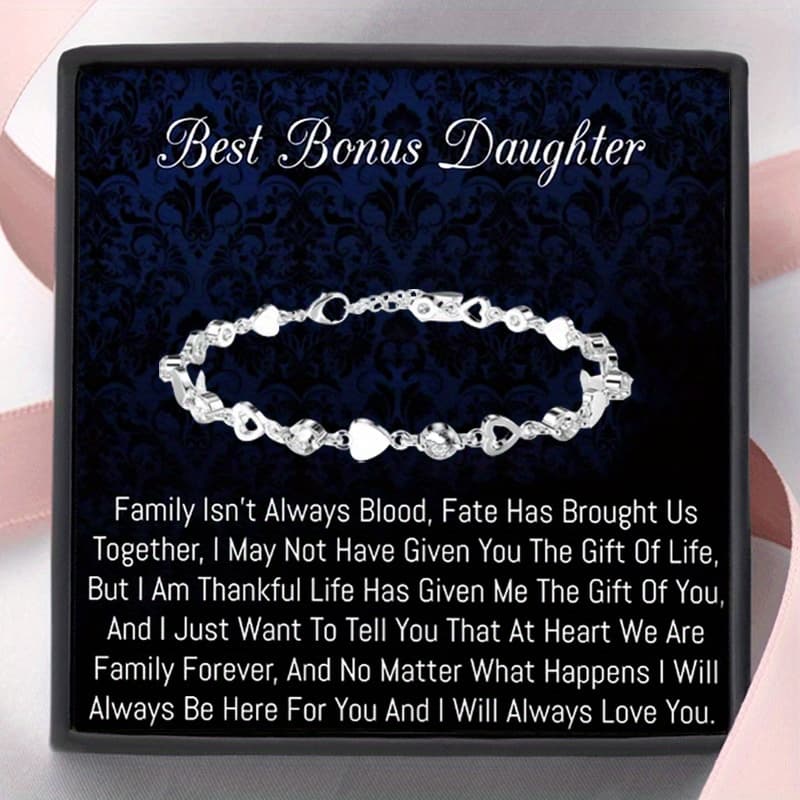 TEMU Daughter Bracelet, Step Daughter Gift, Bonus Daughter Necklace, Stepdaughter Birthday