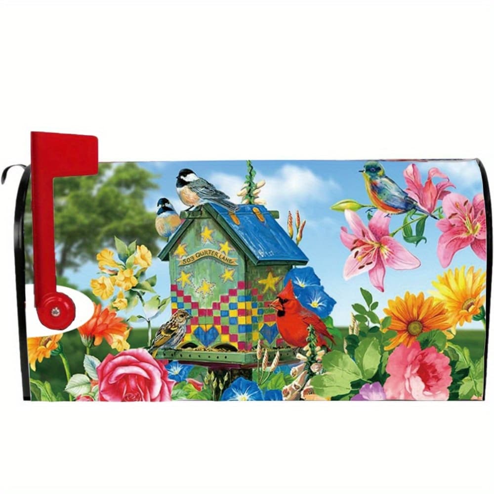 TEMU Animal-themed Magnetic Mailbox Cover Set With Vivid , Durable Outdoor Garden Mailbox Wrap Decoration, Fits Standard Sized Mailboxes - Pack Of 1