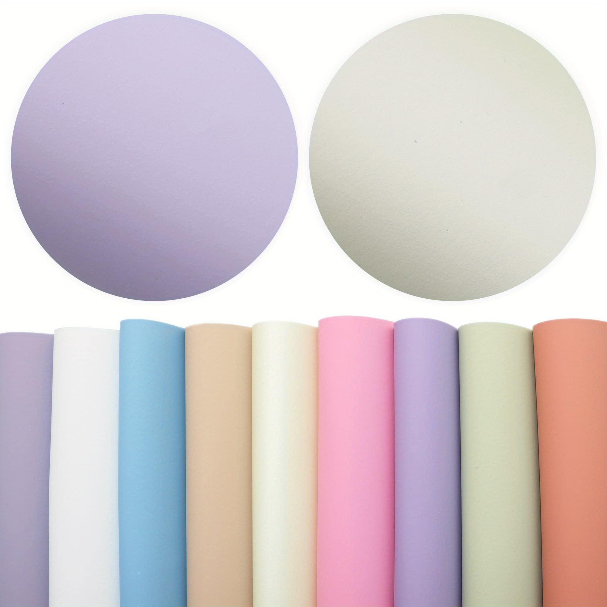 TEMU 9pcs Solid Color Frosted Faux Leather Fabric, 7.87x12.99inch, Pvc Material Synthetic Leather – Perfect For Earrings, Bags, Hair Bows, And Crafts