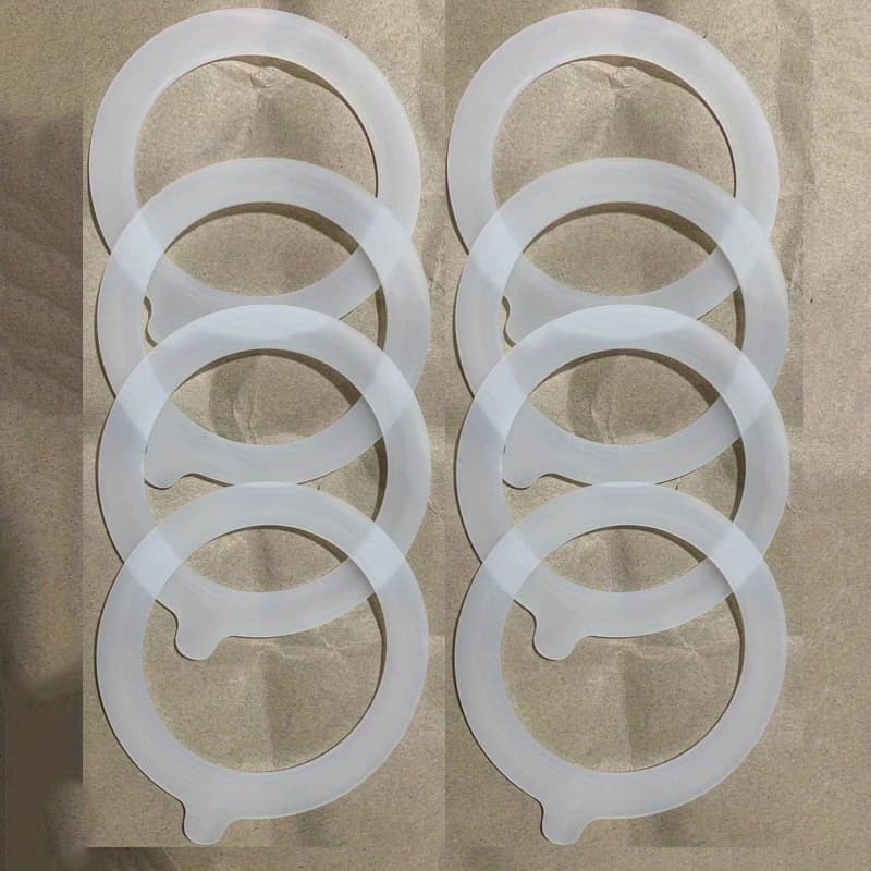 TEMU 8pcs Silicone Gasket Seals | 3.75 Inches Airtight Jar Gaskets, Replacement Seal Rings