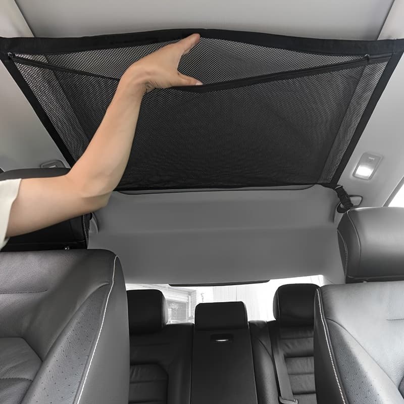 TEMU Breathable Mesh Roof Storage Bag For Suvs - Universal Roof Organizer For Organizing And Storing Luggage, Clothing, And Accessories.