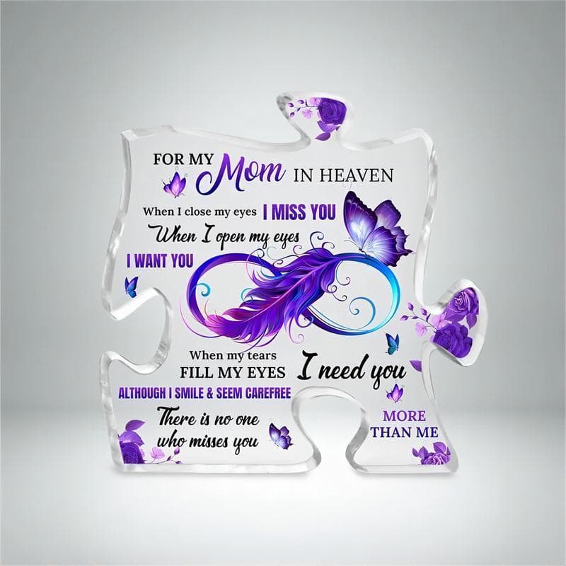 TEMU Personalized In Loving Memory Sympathy Gifts For Loss Of , Puzzle Shape Acrylic Sign, Remembrance Bereavement Acrylic Sign, Table Sign Gifts For Ceremony, Mothers Day Gifts