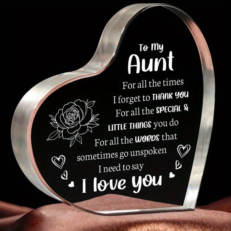 TEMU Acrylic Niece-auntie Gifts With I Love You Auntie Keepsake, Best Gifts For Day And Christmas