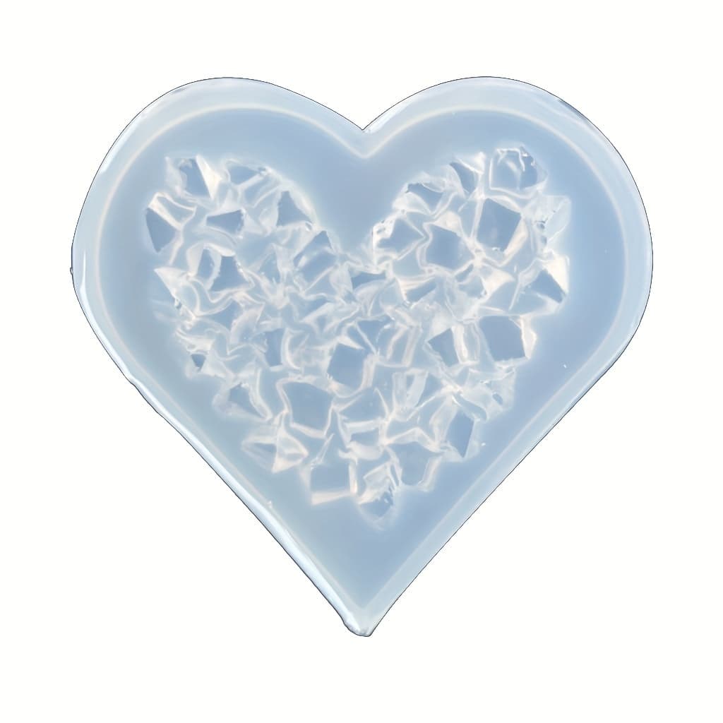 TEMU Jewelry Base Material 1pc Crafts Love Heart Shape Pendant Epoxy Resin Mold Ornaments Silicone Mould Valentine's Day Gift
