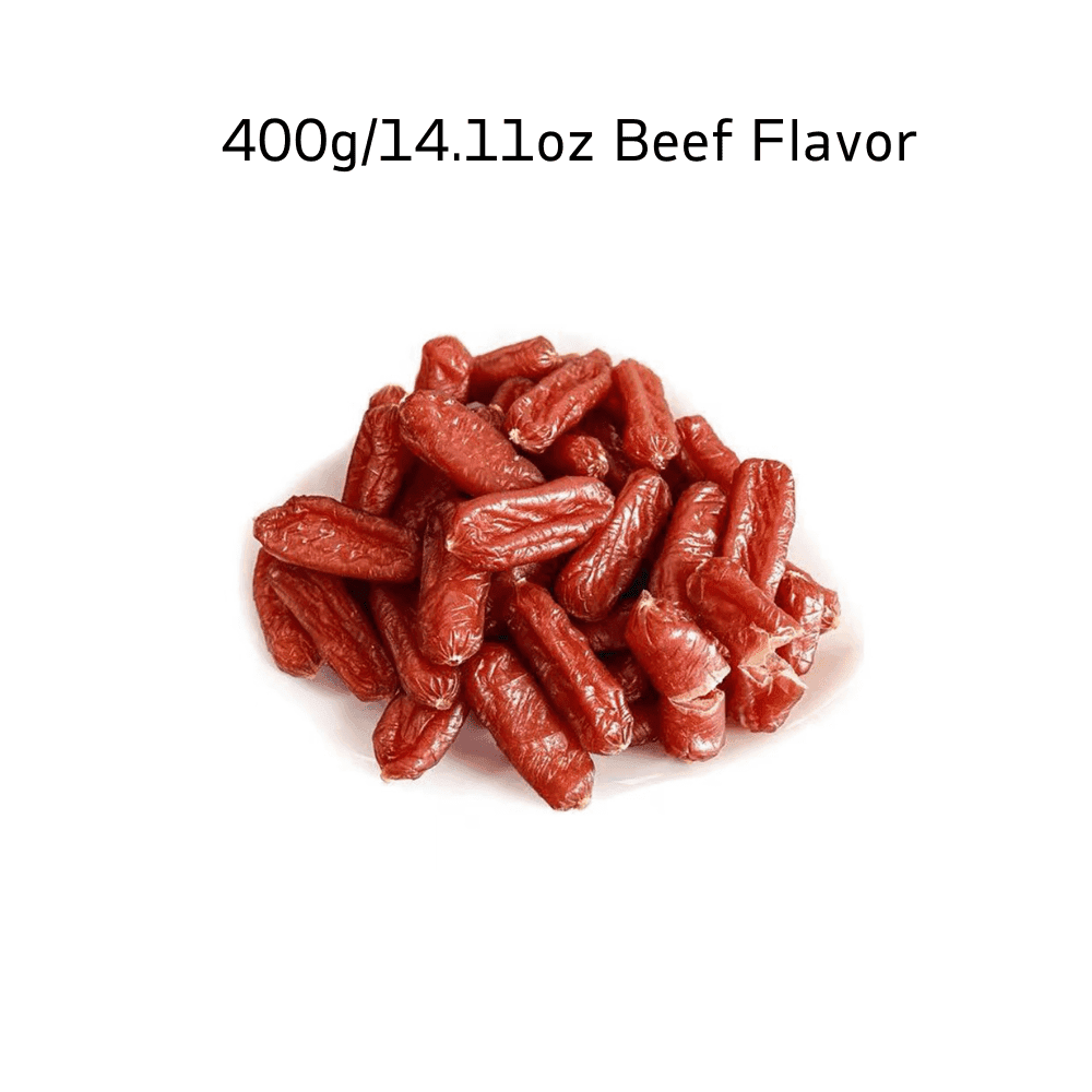 TEMU 800g/28.22oz (2 Pack) Beef Sausage, Ingredients, Natural Dog Treats, Healthy, , Dog Chews Long Lasting, And High Protein, , Perfect Training Reward Snack For Small, Medium And Large Dogs