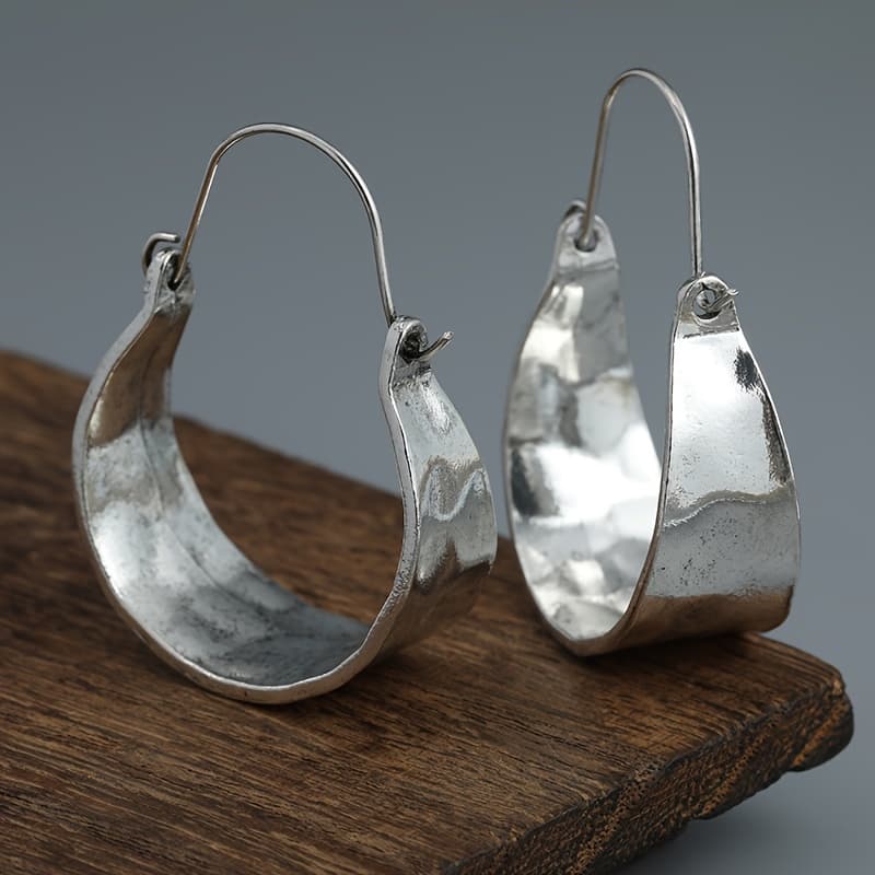 TEMU A Set Of Uniquely Designed Wide Hoop Earrings With A Creative Flair, Embodying Bohemian Style, Ideal For Everyday Use And Special Occasions—a Trendy Accessory For The Ears
