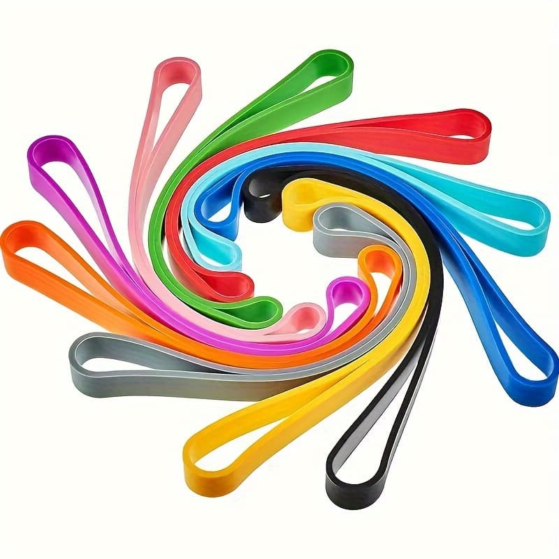 TEMU 10pcs Of Large Silicone Rubber Bands Elastic Rubber Wrapping Bands Extra Large Rubber Bands For Notebook Office Outdoor Gear Gifts Packing Christmas (multicolored)