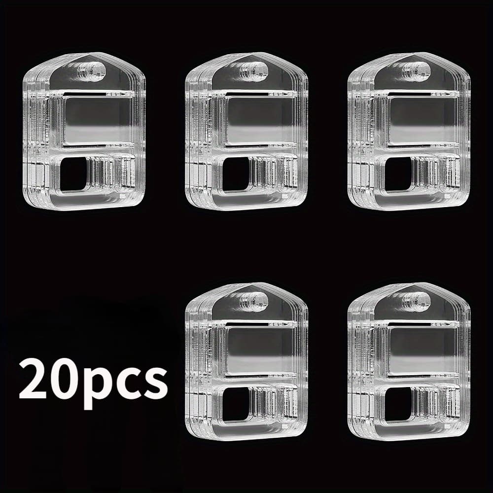 TEMU Set Of 20 Transparent Acrylic Bobbins For Embroidery Thread - Compact Organizers For Arranging Your Supplies - Ready For Cross-stitching, Perfect For Lovers