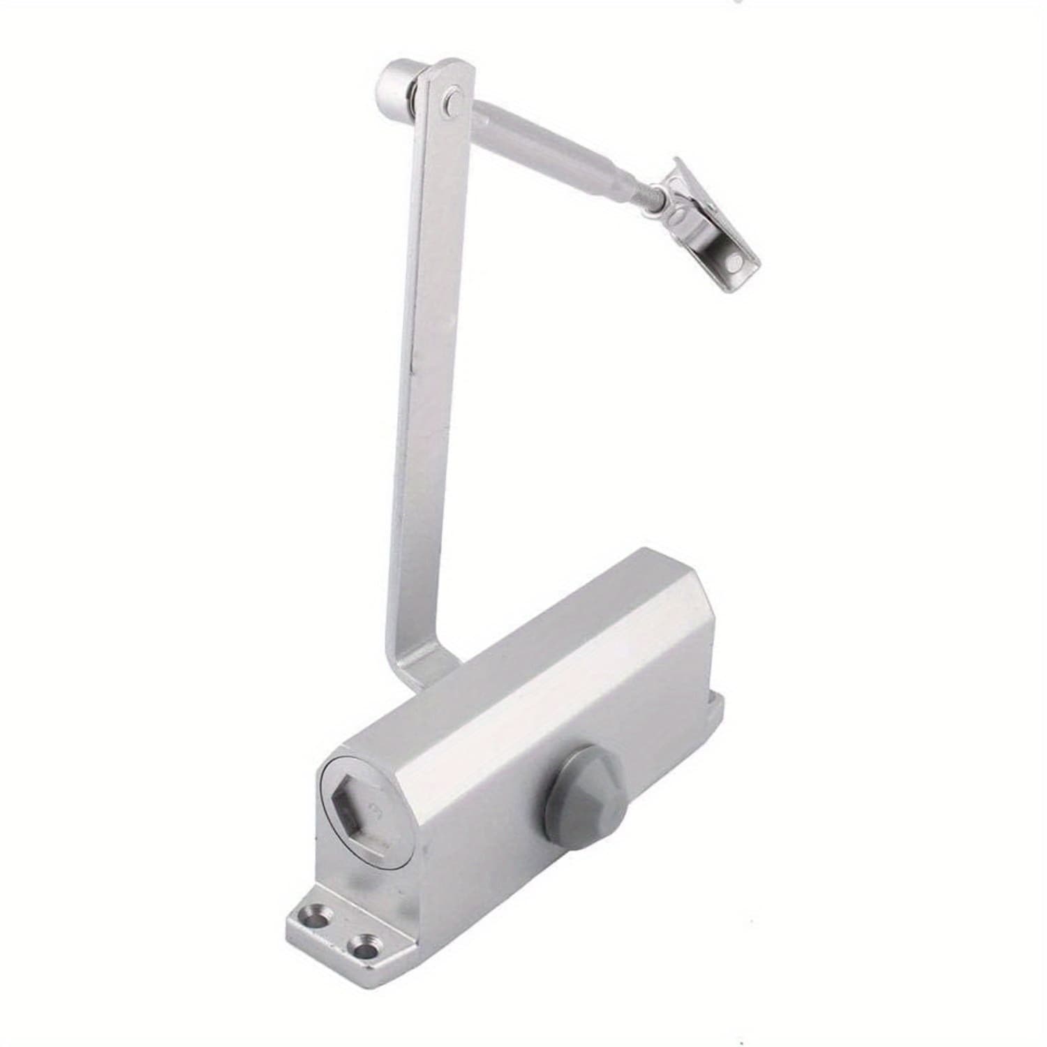 TEMU Door Closer, Heavy Duty Aluminum Commercial Automatic Door Closer Fire Rated Door Closing Hinge 2 Independent Valves Control Tool For 45-65kg Door
