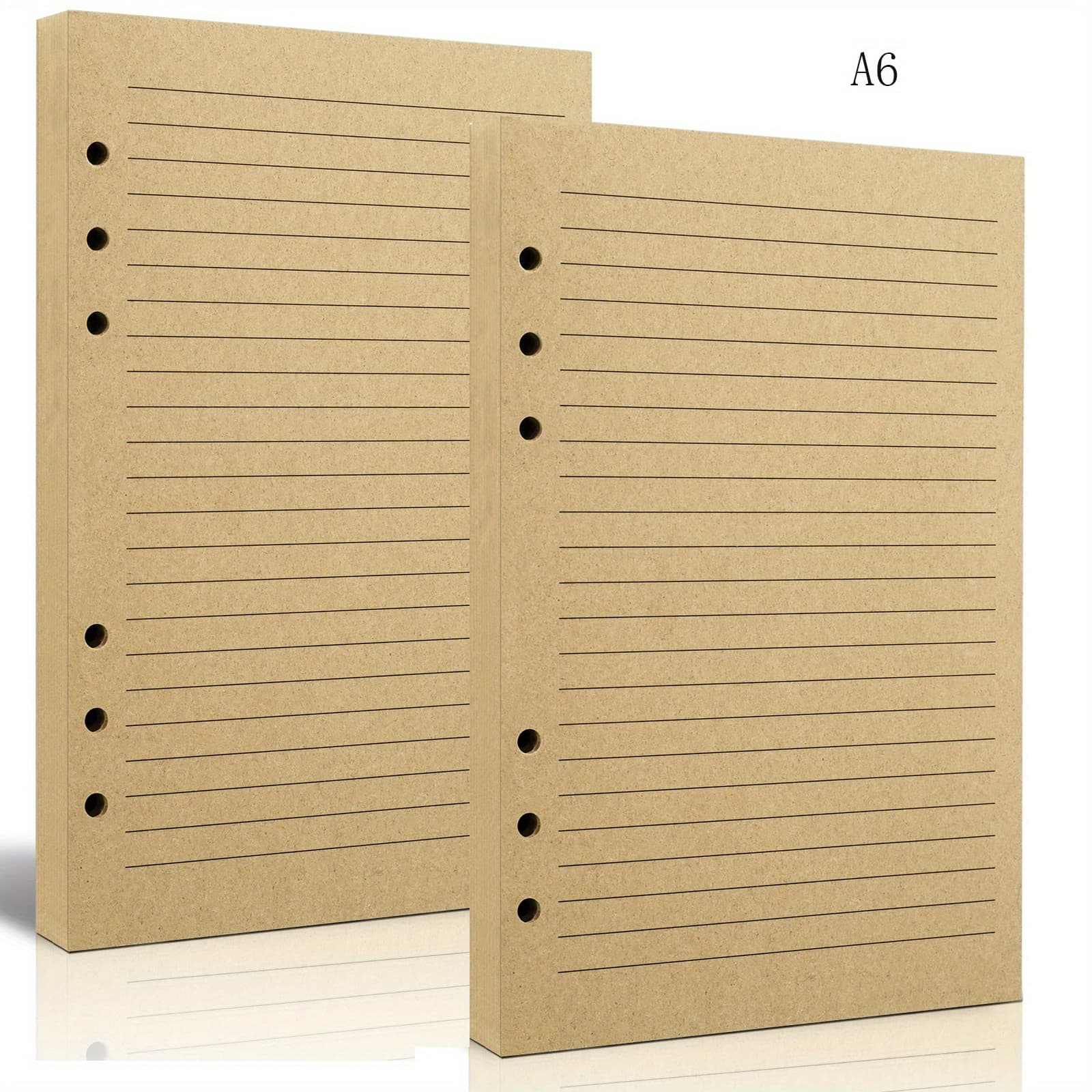 TEMU A5 -a6 Lined Vintage Refillable Paper, Retro A5 Binder Refills Paper For 6-ring Binders Planner Journal Notebook Dairy, 80 Sheets 160 Sheets