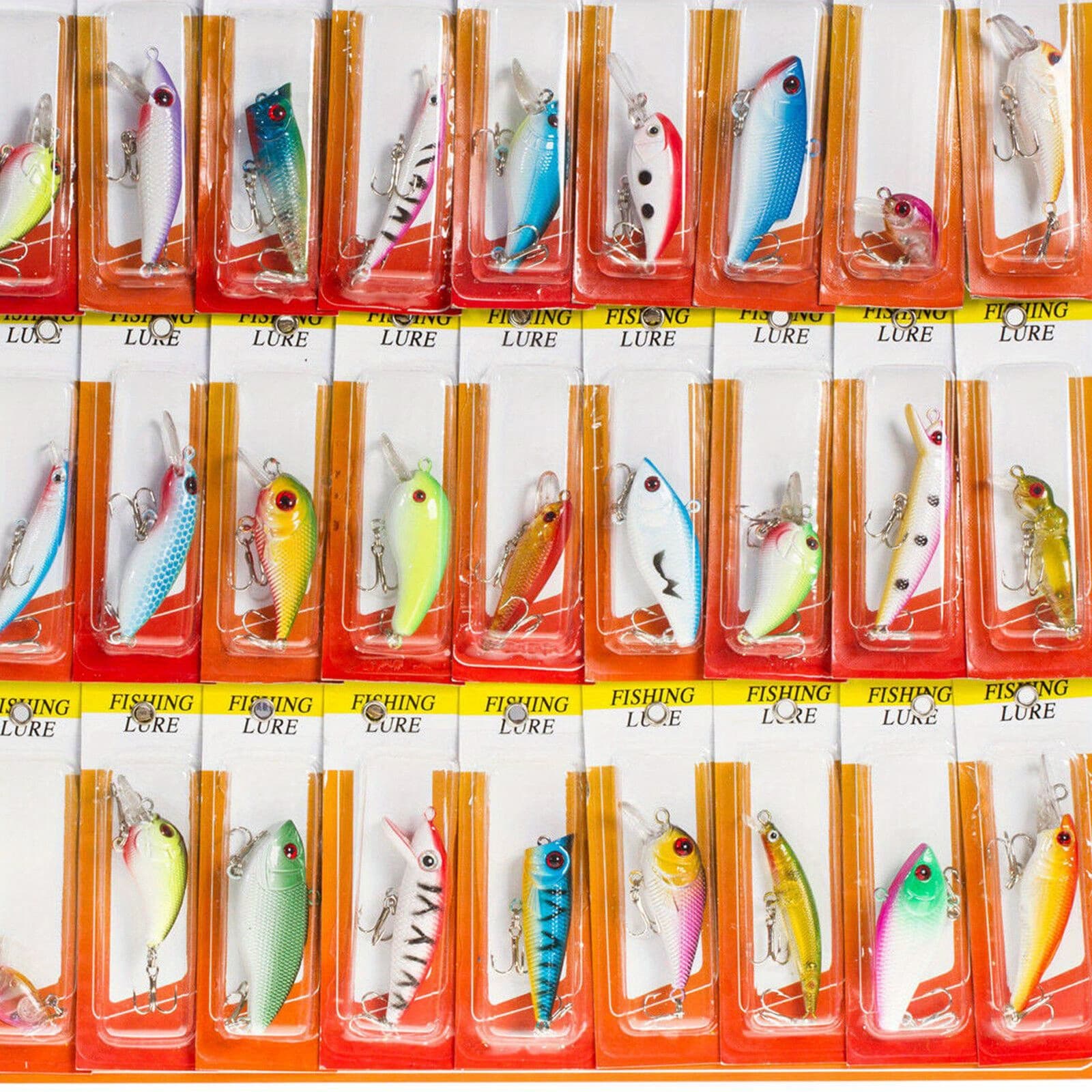 TEMU Lot 30pcs Kinds Of Fish Fishing Lures Crankbaits Hooks Minnow Baits Tackle