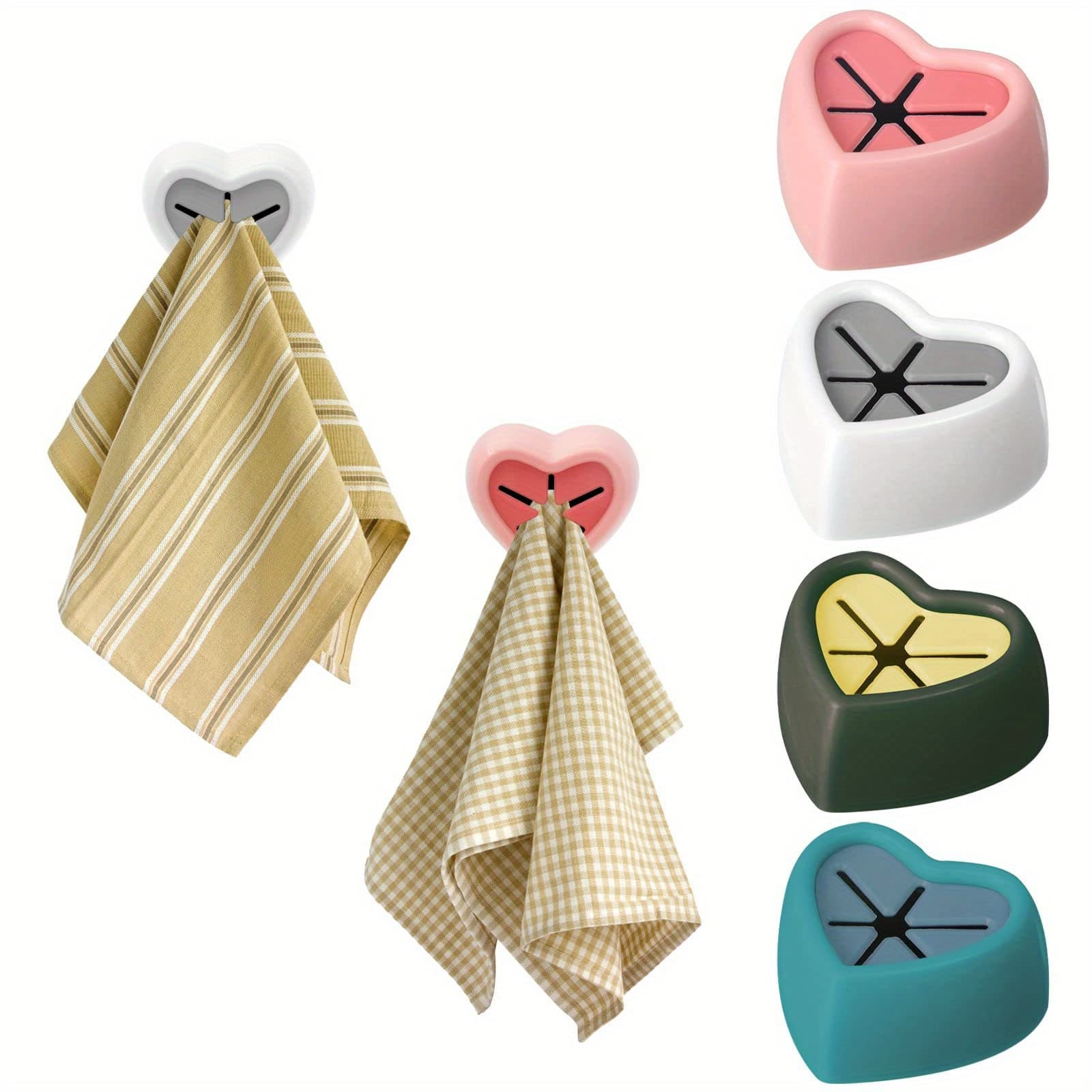 TEMU 4pcs Towel Hook Holder Grabber, Additions For Travel Trailers, Self Adhesive Push Hooks Hook For Kitchen Rv Random Color 4pcs