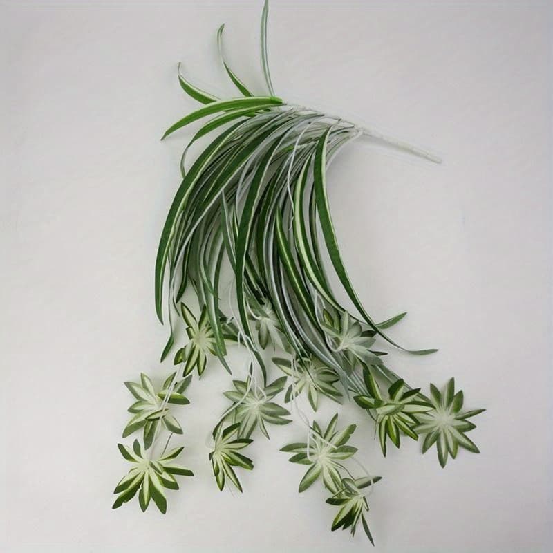 TEMU Artificial Plants Wall Hanging Chlorophytum Potted Pvc Fake Plants Simulation Flower Living Room Decor 65cm