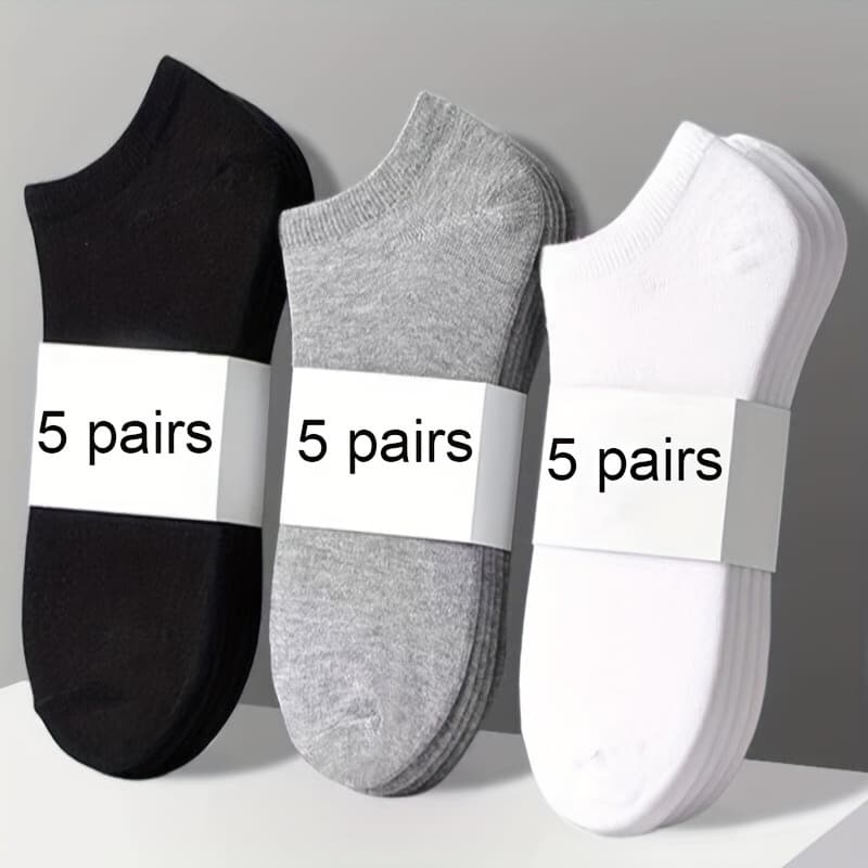 TEMU 15 Pairs Of Easy Solid Color Socks, Soft And Lightweight Unisex Socks, Women's Boat Socks, Short Socks