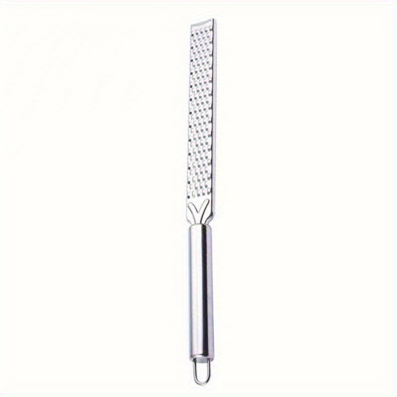 TEMU Portable Stainless Steel Grater With Long Handle - Perfect For Chocolate, Cheese, And Fruit Peeling - Ideal For Outdoor Camping And Home Use