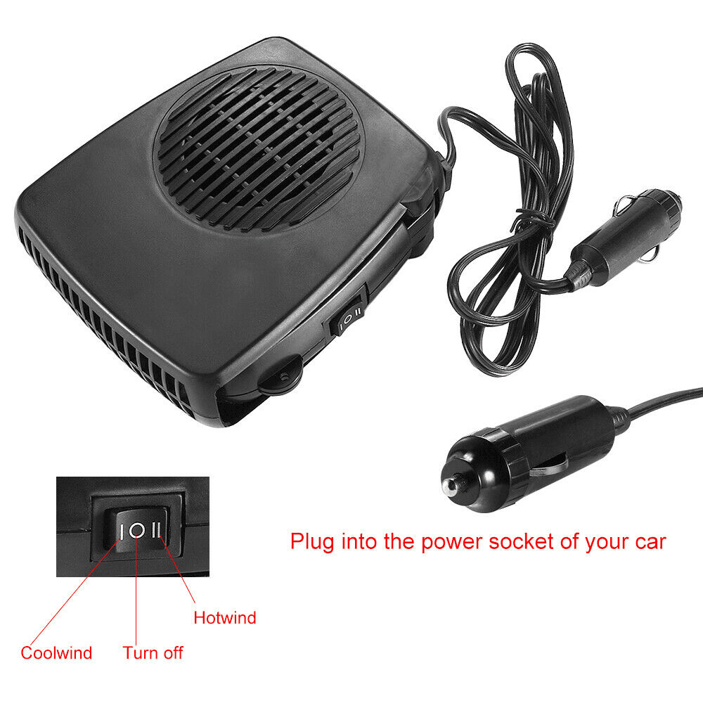 TEMU 12v Car Heater, 200w Portable Interior With Fast Heating & Ventilation, Climate Control Fan