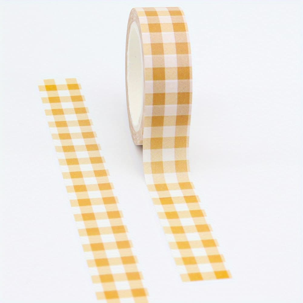 TEMU 1 Roll 10mx15mm Autumn Theme Washi Tape, Creative Masking Tape, Christmas Design Decorative Arts And Crafts Tape For Scrapbooking, Grid Diaries And Gift Wrapping