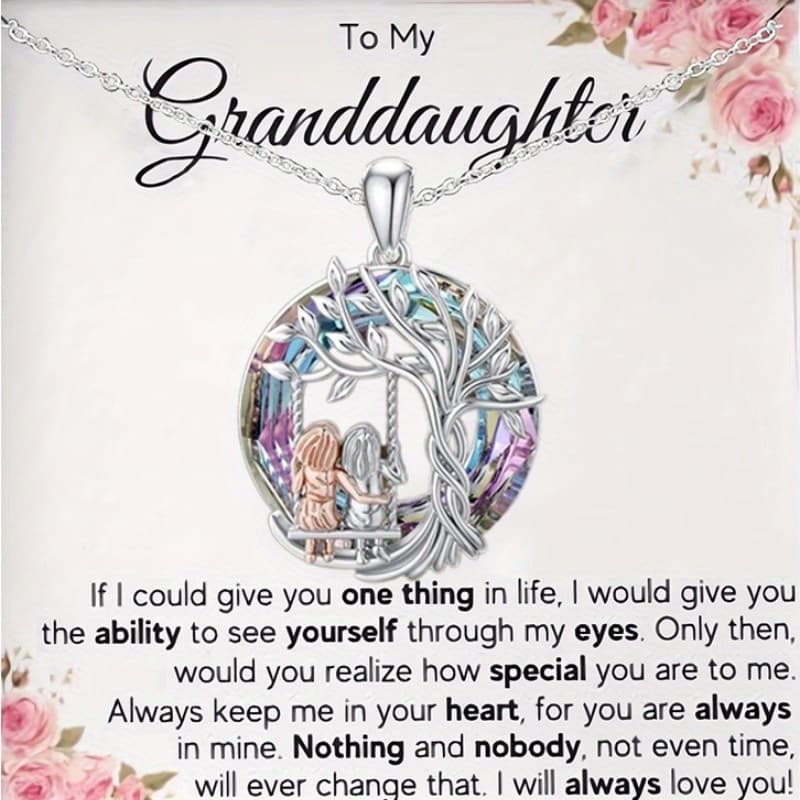 TEMU To My Granddaughter, Tree Of On Pendant Necklace & Card Jewelry Accessories Birthday Gifts
