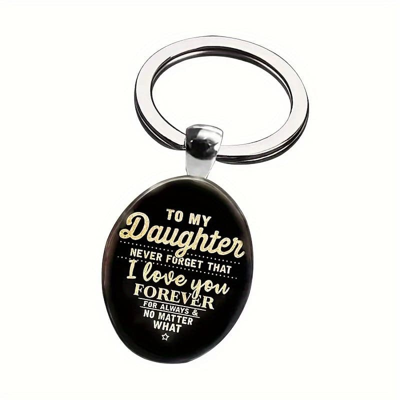 TEMU 'to My Daughter' Titanium Alloy Keychain - Perfect Birthday Gift From Dad
