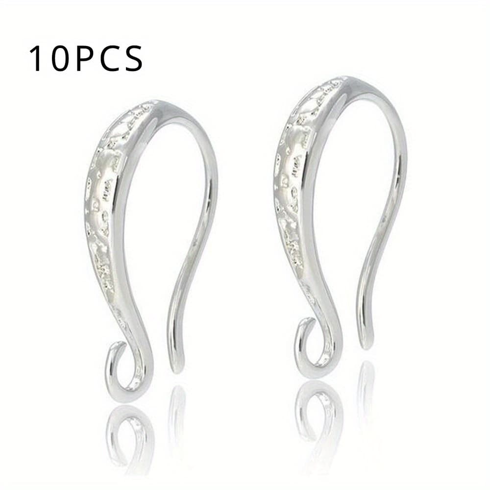 TEMU 10/20/50pcs Golden Silvery Rose Matte-finished Ear Hooks Earrings Drop Earrings Craft Additions Wholesale Materials