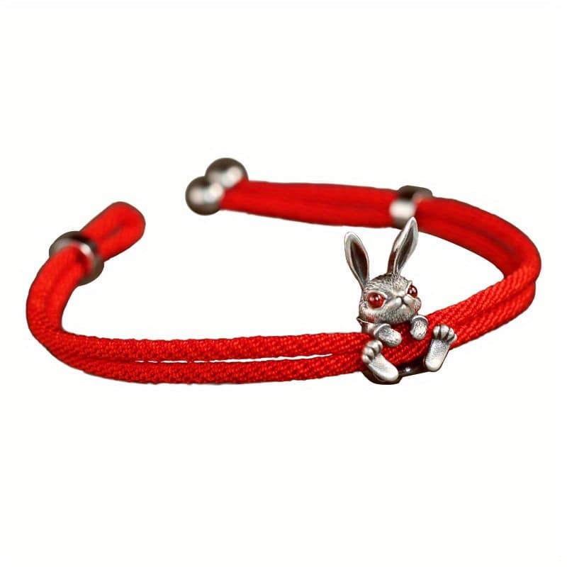 TEMU Easy Rope Red- Rabbit Bracelet, Gift Jewelry Bracelet For Men And Women