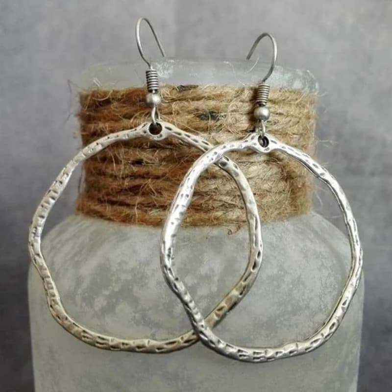 TEMU Easy Retro Round Hook Earrings, Women's Ethnic Style Earrings, Holiday Party Jewelry Additions