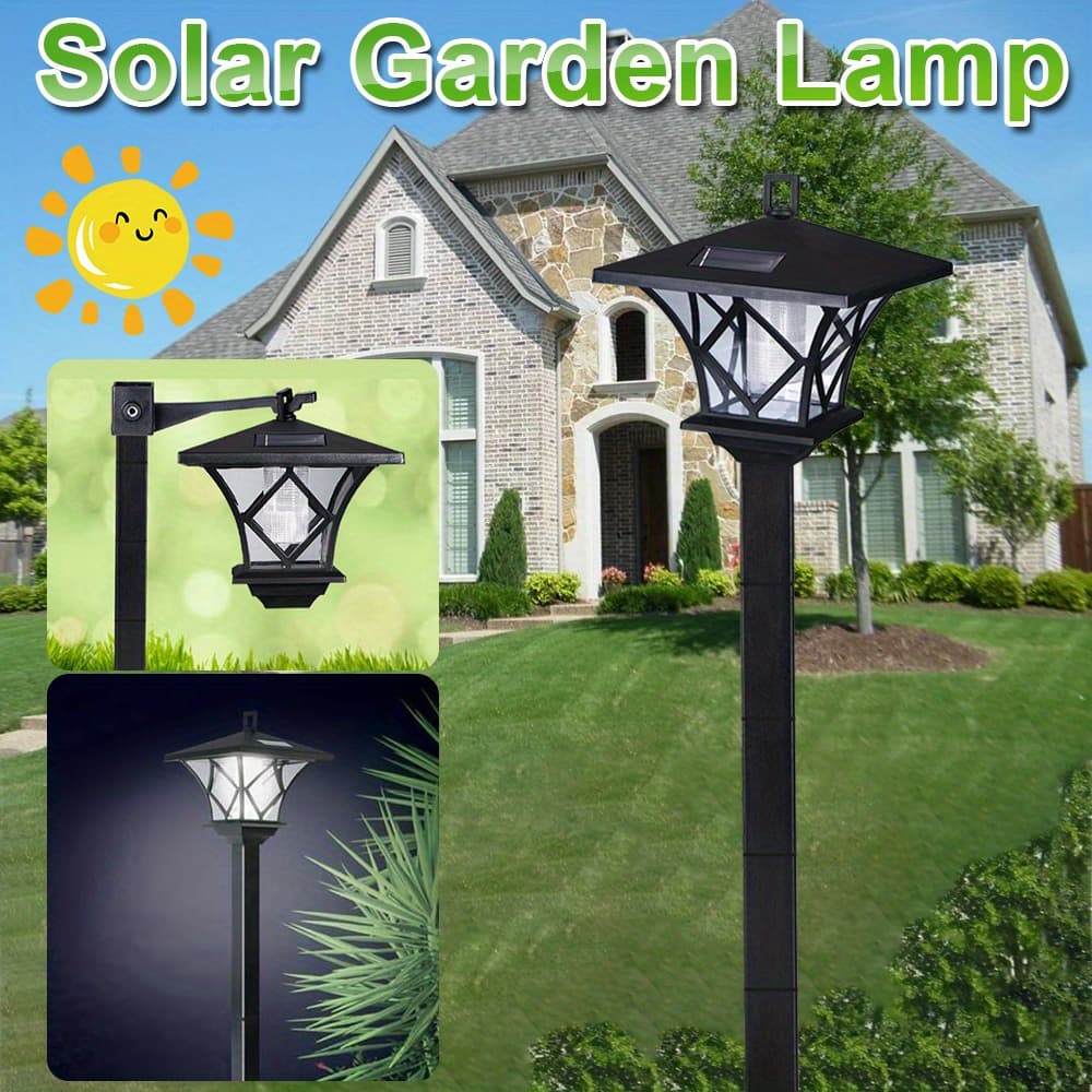 TEMU 59'' Solar Lamp Post Light, Solar Light Pole Solar Lamp Post Vintage Street Lights Solar Post Lights Outdoor For Patio, Garden, Lawn, Backyard, Pathway, Driveway, Street Decor