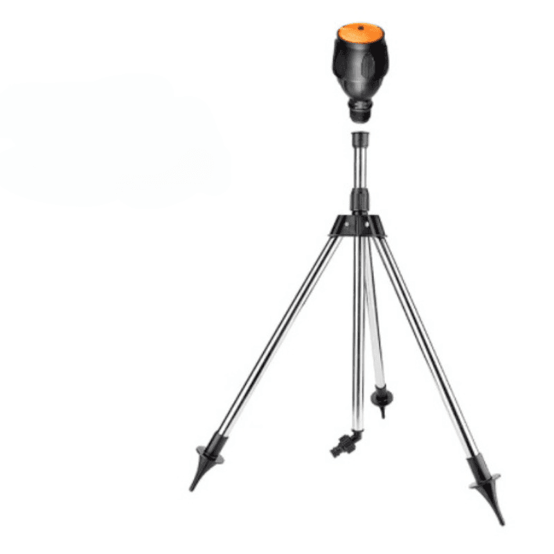 TEMU "360° Rotary Tripod Sprinkler - Adjustable Stainless Steel Lawn & Garden Irrigation System"