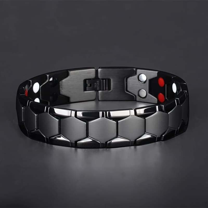 TEMU 1 Piece Magnetic Bracelet For Men - Fashionable, Waterproof, Non-fading - Perfect Gift For , Perfect New Year, Valentine's Day Gift
