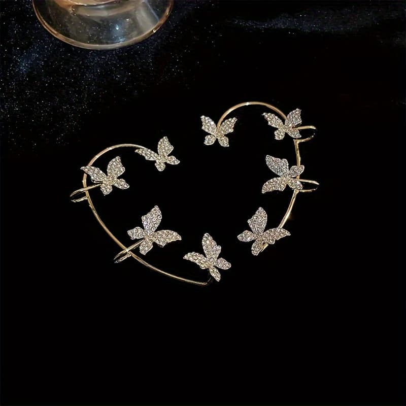 TEMU 2pcs/ Set Dainty Ear Cuffs - Wrap Around, No Piercing, Silvery, Elegant, Cute Ear Jewelry For Women - Perfect For Daily, Party Occasions, All Gift