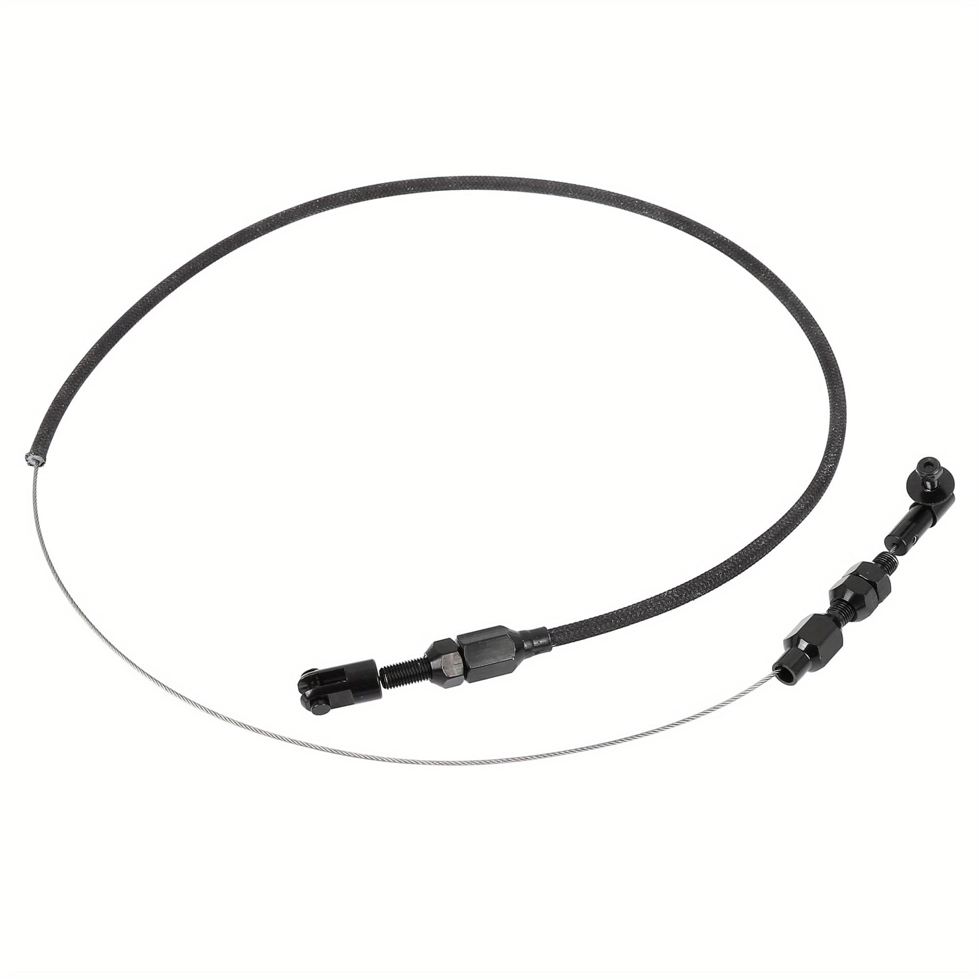 TEMU X Autohaux Car Universal Braided Throttle Cable Kit Swap Fuel Line Kit Stainless Steel Gas Cable