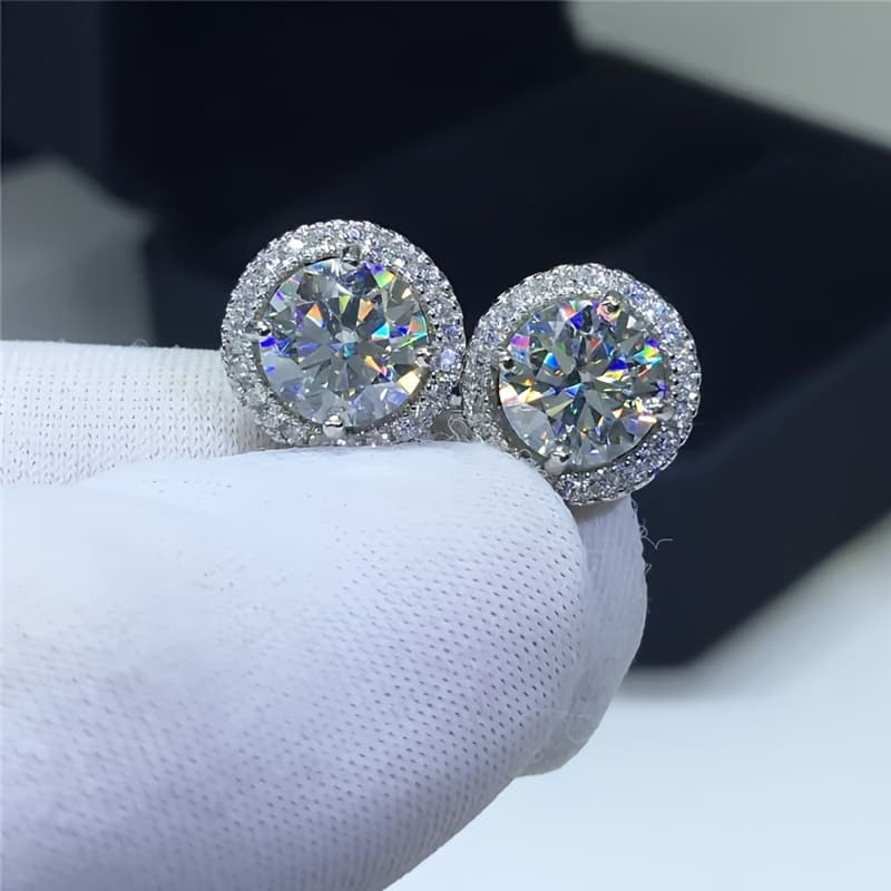 TEMU 925 Stud Earrings Ear Jewelry Christmas Gift For Men Ear Hook Earrings Statement Earrings Ear Clip Hoop Earrings Valentine's Day Gift