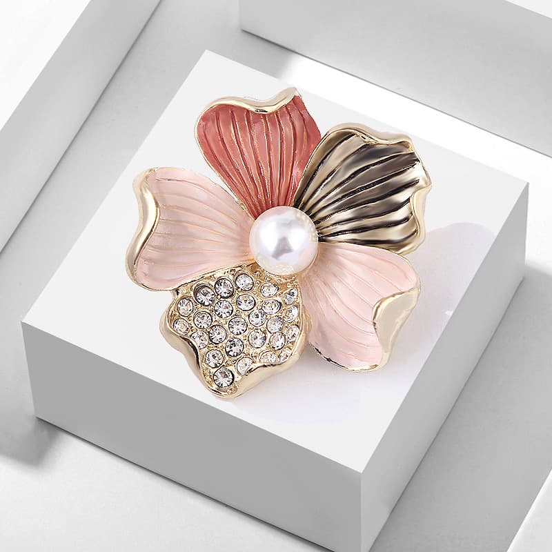 TEMU Vintage Flower Brooch, Elegant And Luxurious Flower Brooch, Suitable For Parties And Music Festivals, Gift